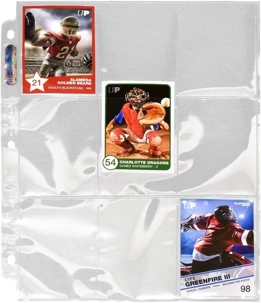 Ultra Pro 25 Platinum Storage Pages: Baseball & Other Sports Trading Cards  Collecting Pages (Platinum Series 9-Pocket Pages), Clear