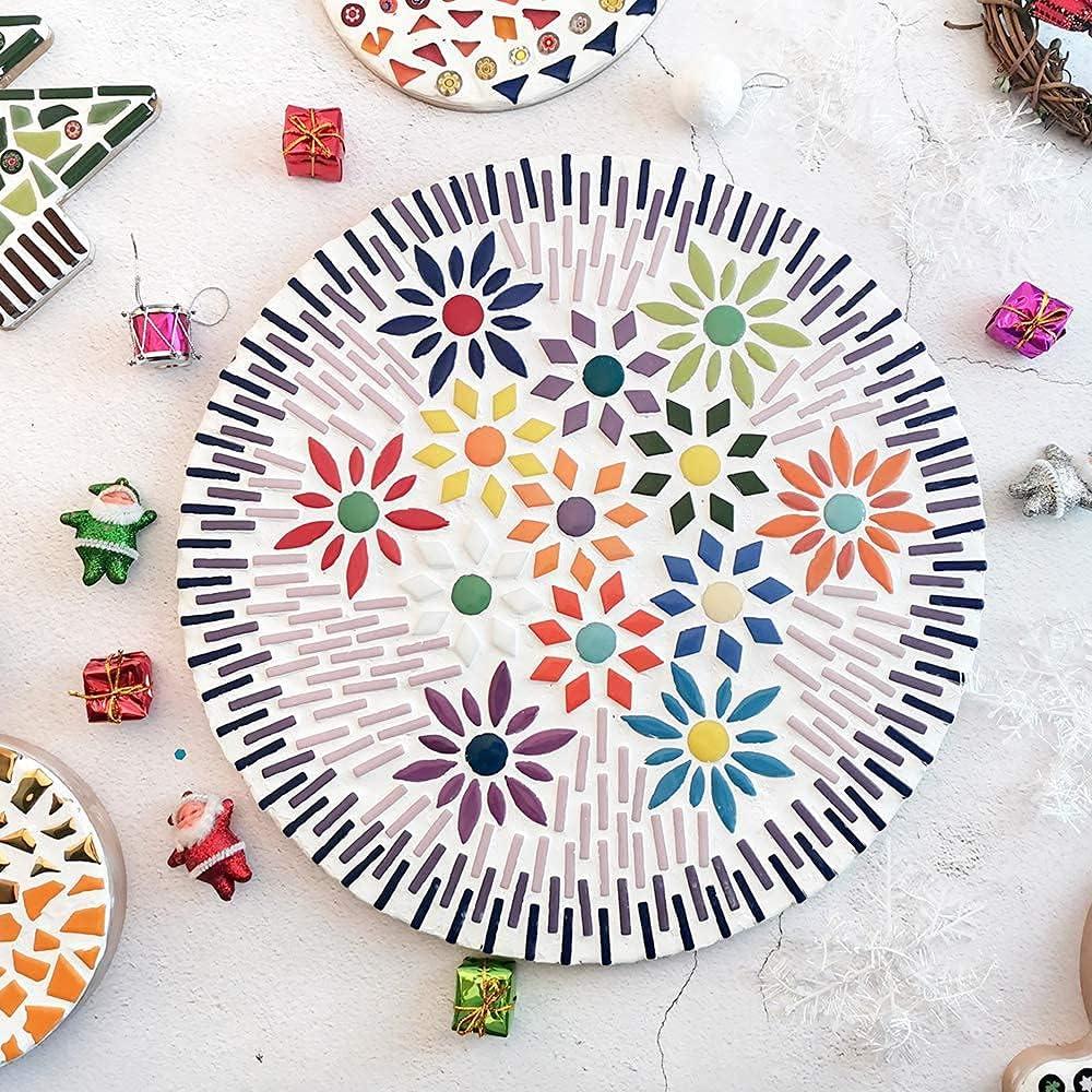 Youway Style Ceramic Mosaic Tiles for Crafts Bulk,228g Iridescent