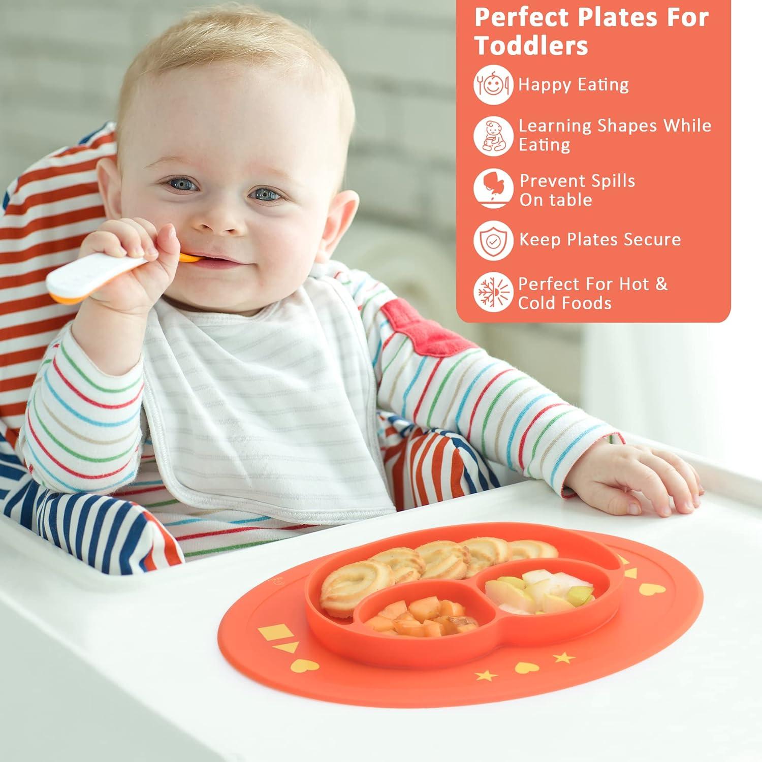 Silicone Baby Plate, Placemat Plates, Baby Food Mat