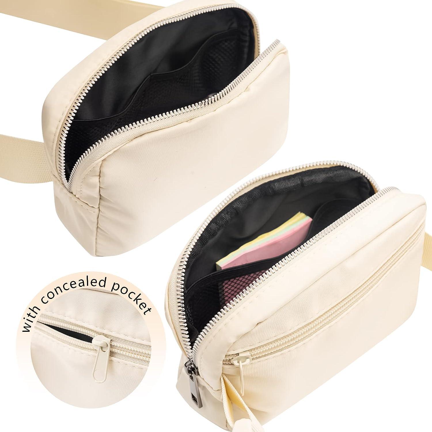 DANCOUR Beige Fanny Pack Crossbody Bags for Women - Beige Belt Bag for Women Crossbody - Everywhere Belt Bag for Women Fashion Waist Packs Mini Bag