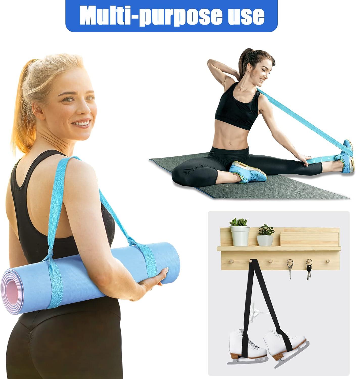 Exercise Mat Thick Yoga Mat Fitness & Easy-Cinch Carrier Strap