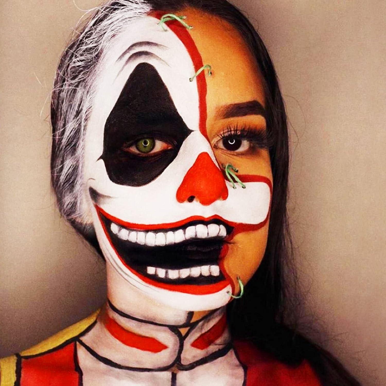 6 Color Face Painting Clown Makeup Creamy Halloween Black - Temu