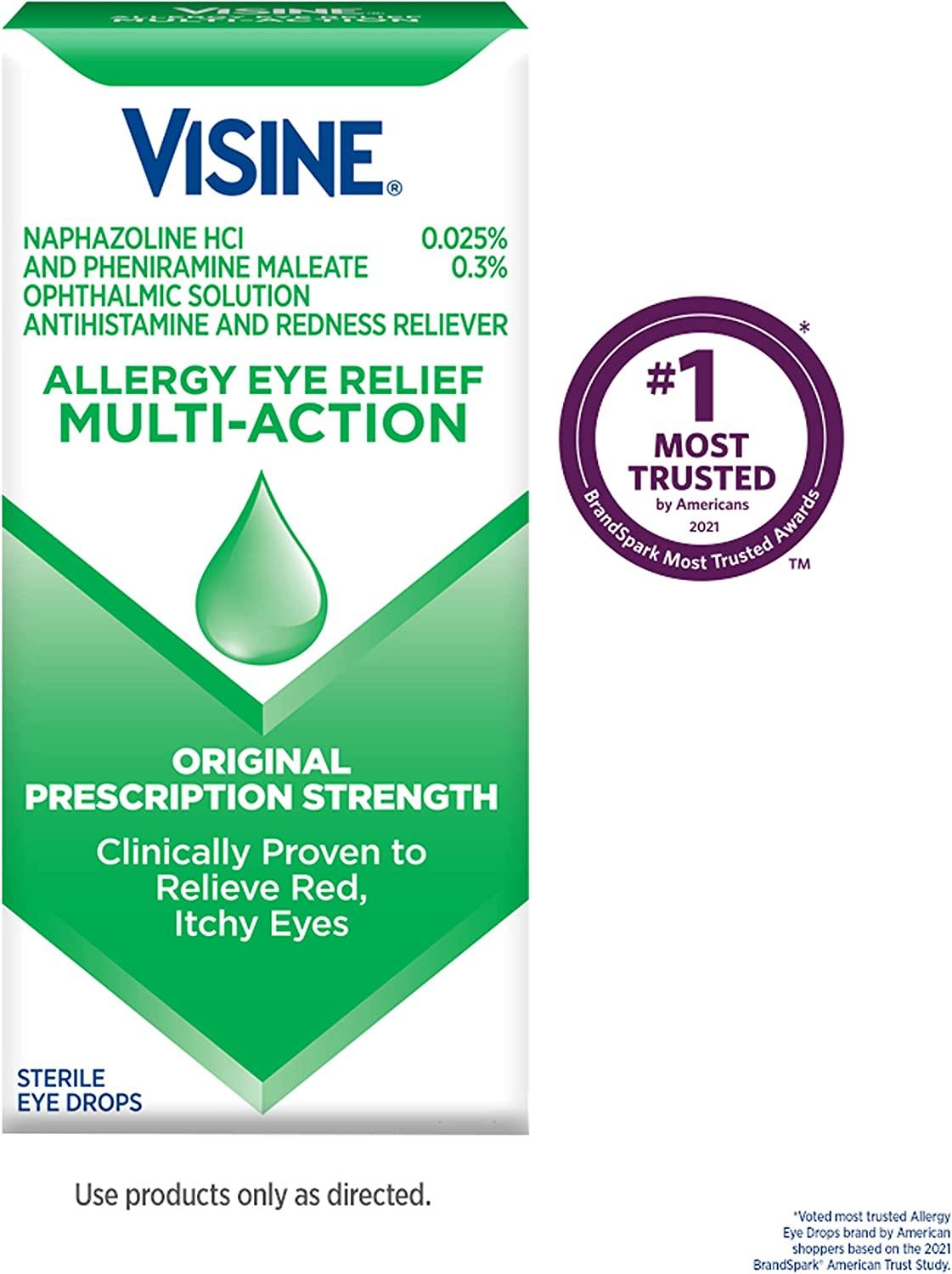 Visine Allergy Eye Relief Multi-Action Eye Drops, 1/2 fl oz