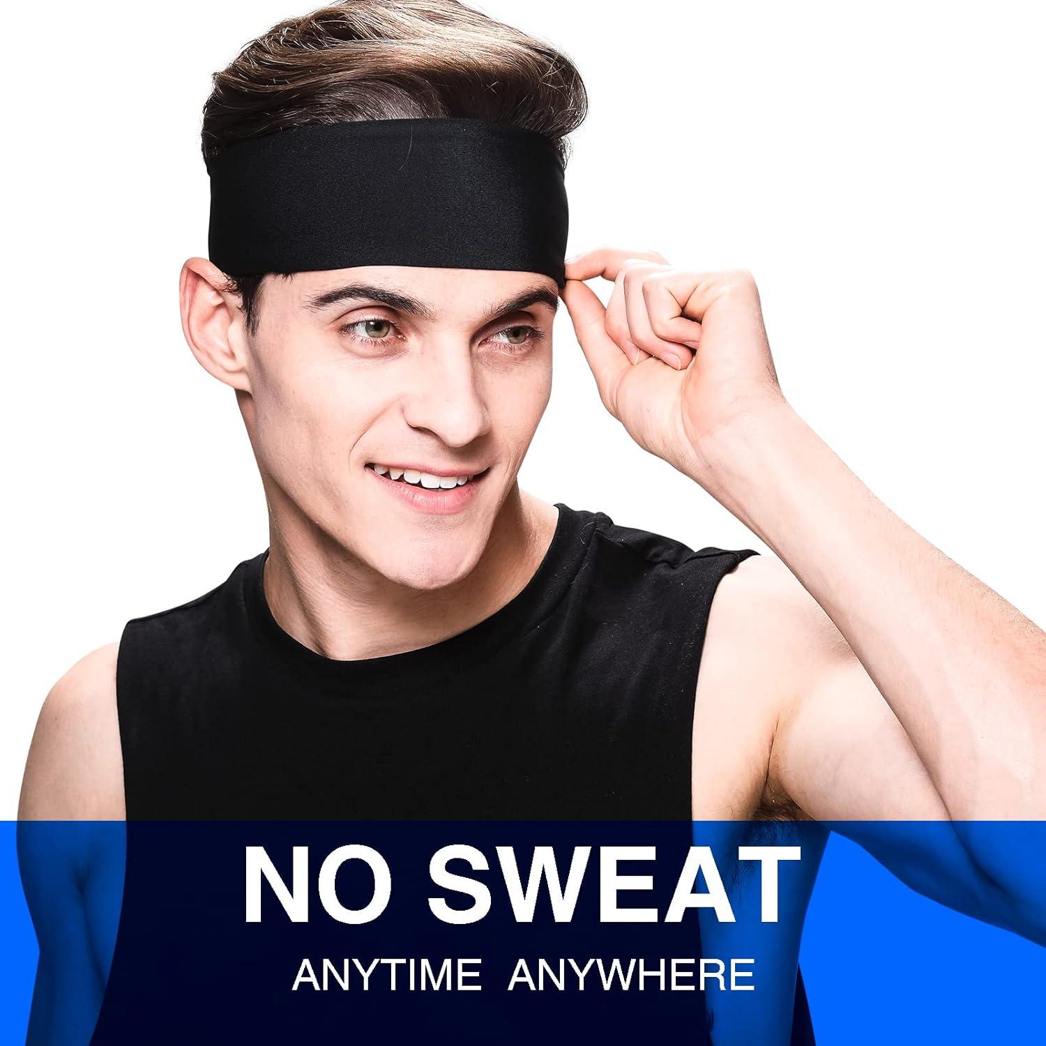 Running Headband Tapered Stretch Fabric Hair Band Gym Football Sports  Sweatband