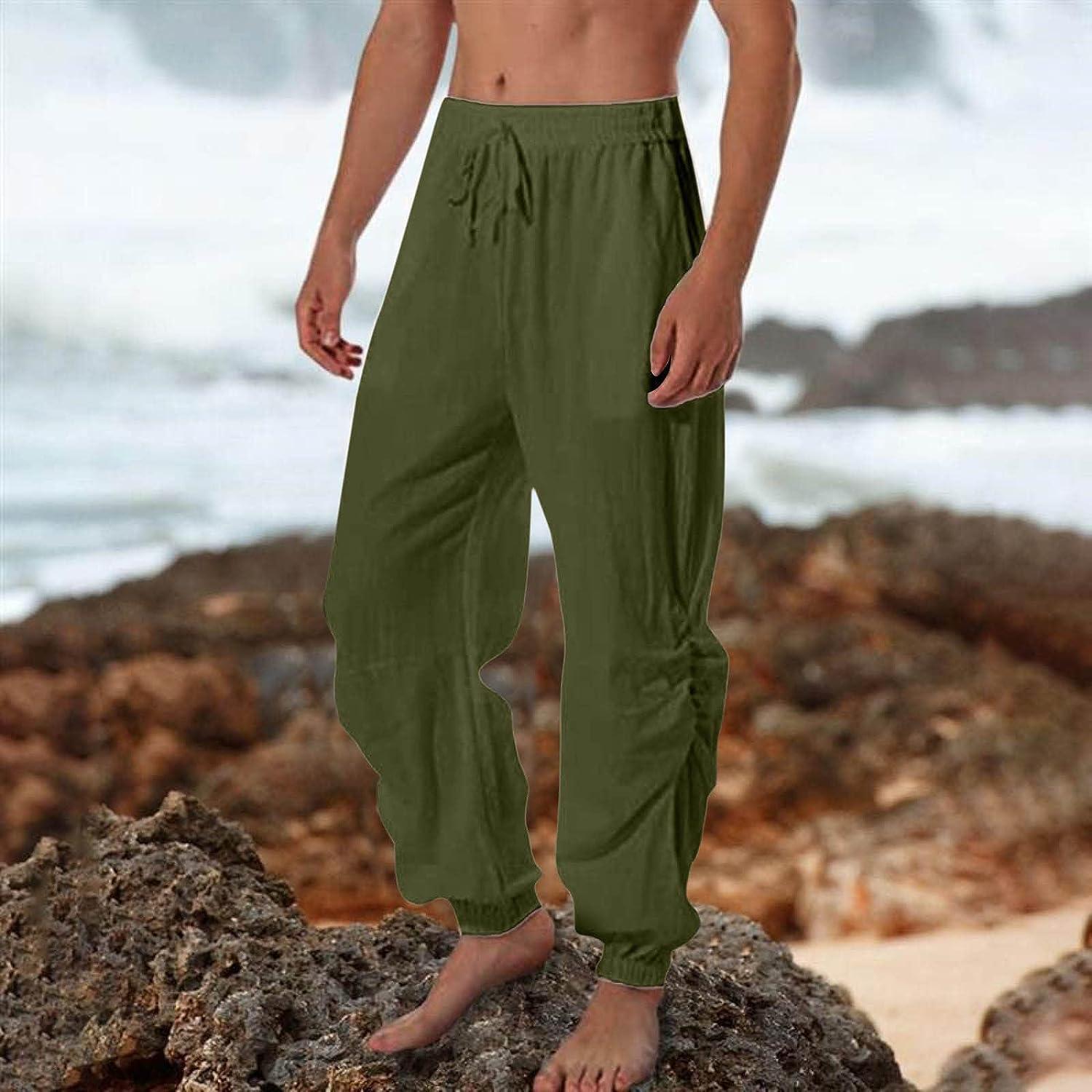  Linen Pants Men Cargo Sweatpants for Men Cargo Pants