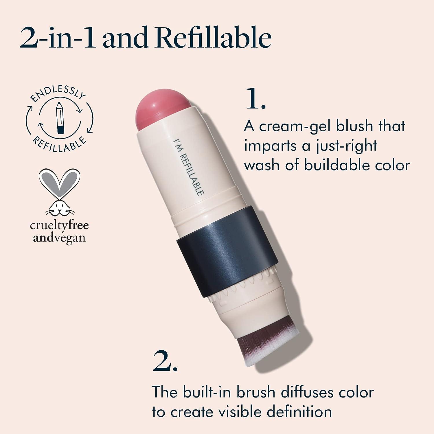  treStiQue Blush Stick, Vegan Blush Stick With Built-In Blush  Brush, Pink Blush Makeup For Women, Rose Blush Makeup, 2-In-1 Creamy Blush  Makeup : Beauty & Personal Care