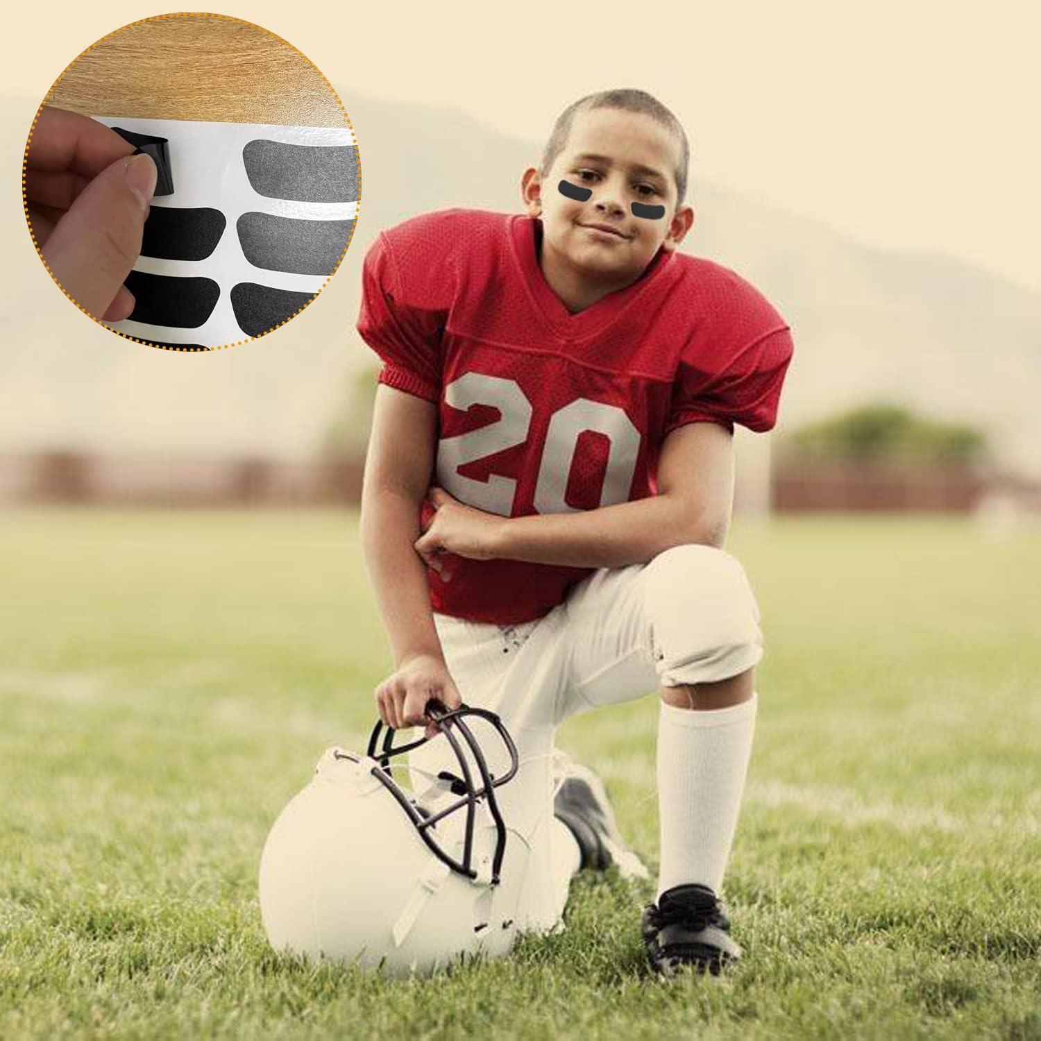 Sazoemao 200 Pairs Sports Eye Black Stickers for Kids,Eye Strips Sports Eye  Stickers Breathable Eye Strips for Baseball Football Softball Lacrosse Fans  on Game Day,with 1 White Pencil