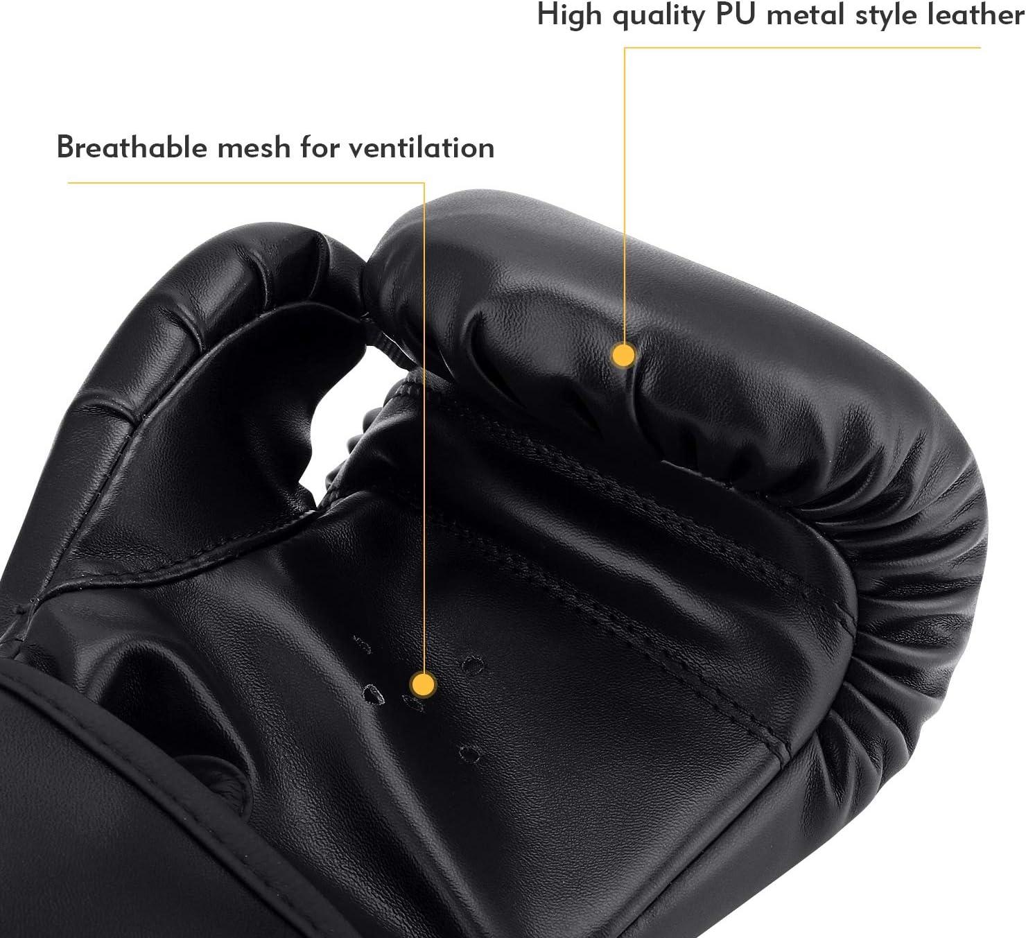 REX Leather Boxing Gloves Training Sparring Bag Professional MMA  Adults/Kids