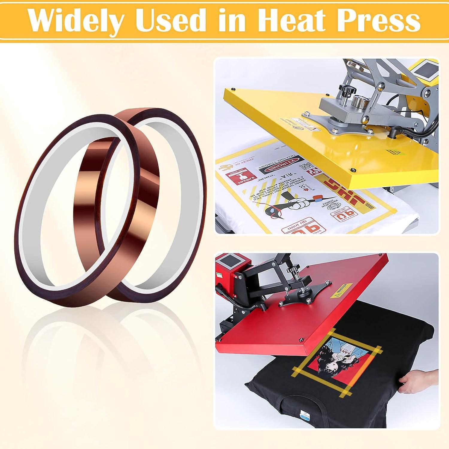 High Temperature Heat Resistant Tape No Residue Heat Transfer Tape for Heat  Sublimation Press and Heat Transfer Vinyl 3 packs