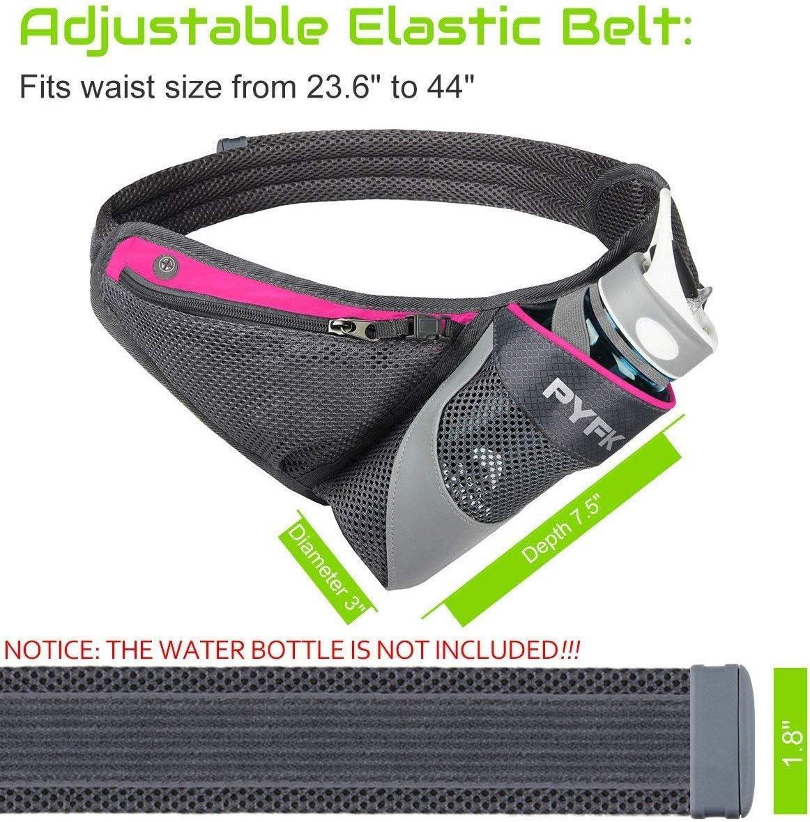  PYFK Running Belt Hydration Waist Pack with Water Bottle Holder  for Men Women Waist Pouch Fanny Bag Reflective ((Bottle Not Included)) :  Sports & Outdoors