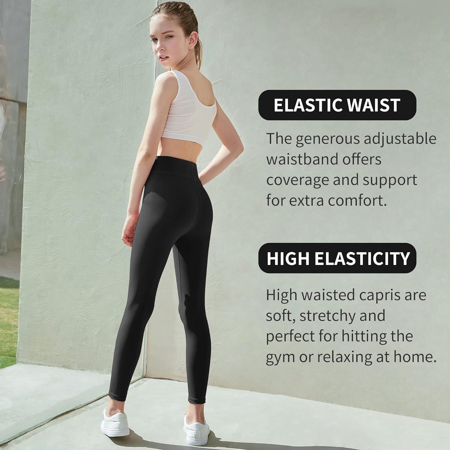 High-waisted athletic leggings - Teenage girl