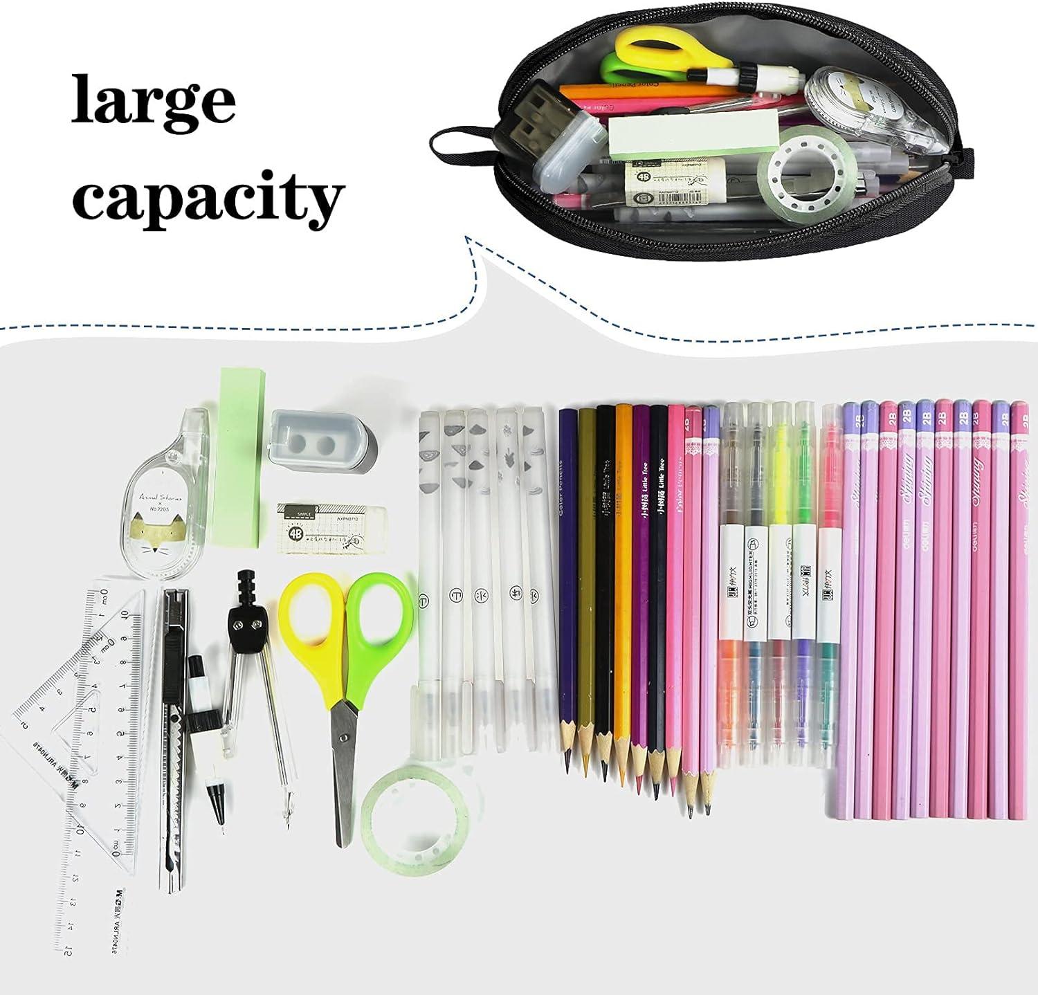 Gloppie Pencil Pouch Pen Bag Pencil Boxes Pencil Case Simple Pencil Bag  Gray Pen Case Office Supplies Pencil Bags with Zipper Pencil Storage Bag  Pen
