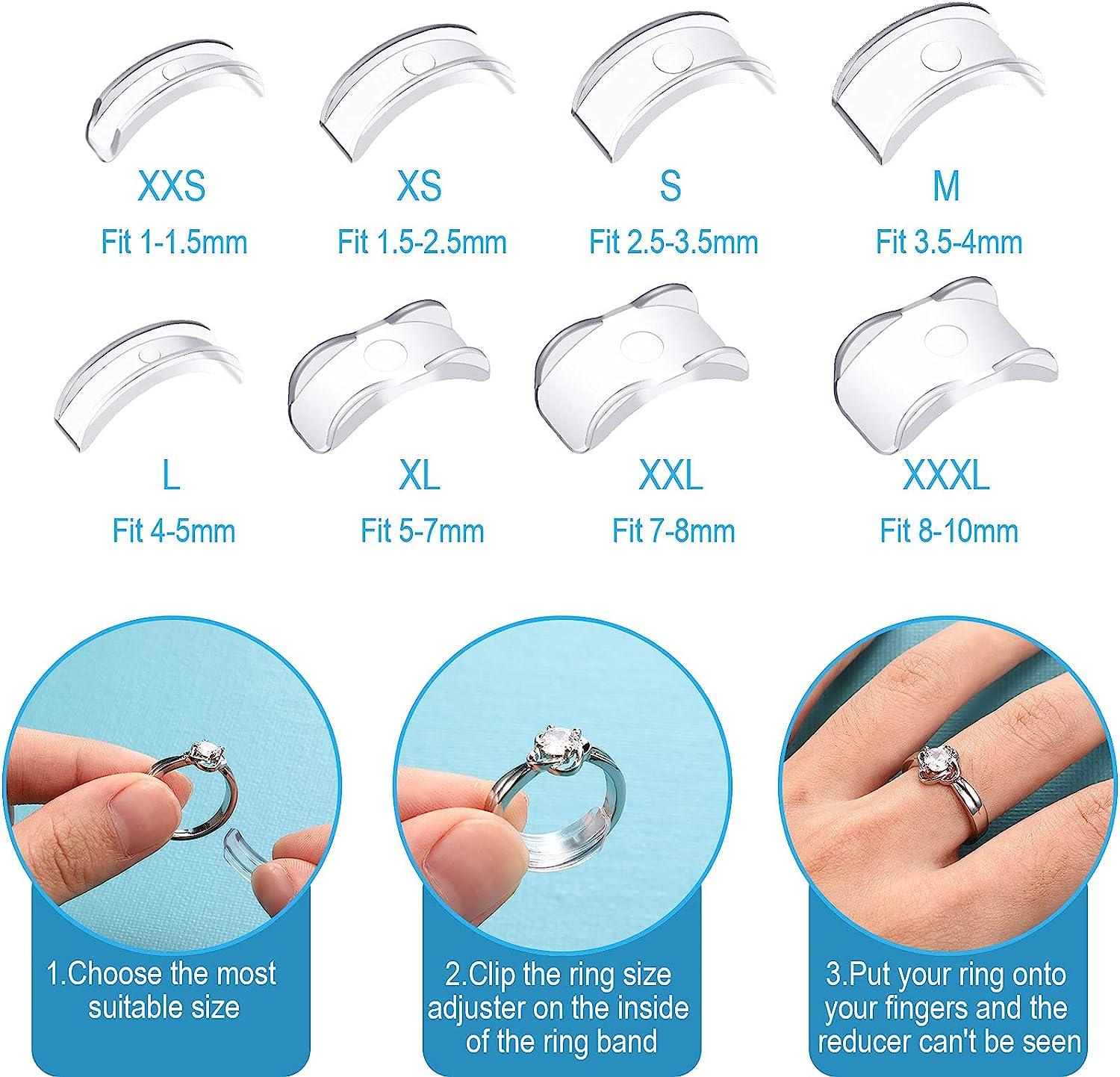 Ring Size Adjusters Set for Loosing Rings in 2 Styles, 12 Sizes