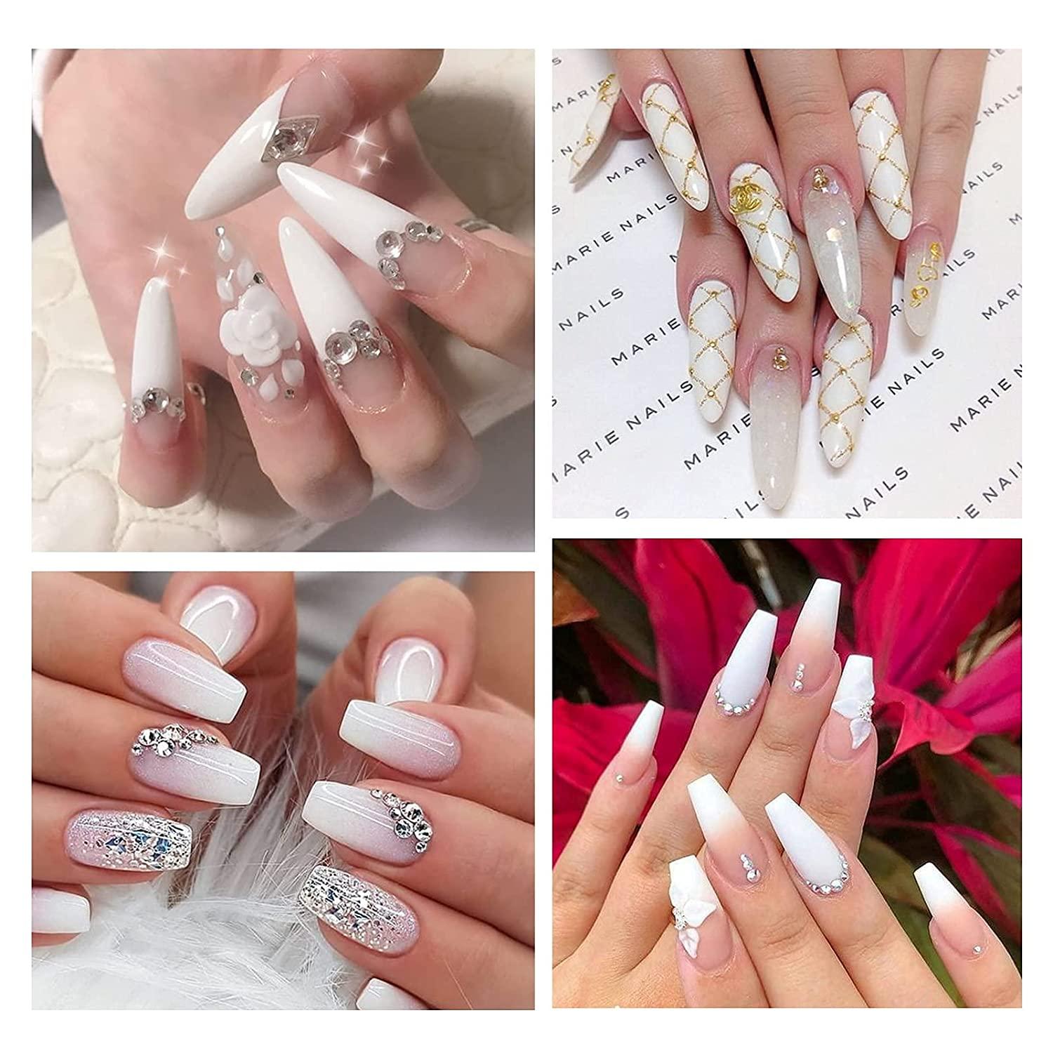 CLASSY GIRL Press Ons White Nails Coffin Nails Marble Nails-luxury Nails-reusable  Nails-gel Nail Extensions One Color Nails - Etsy