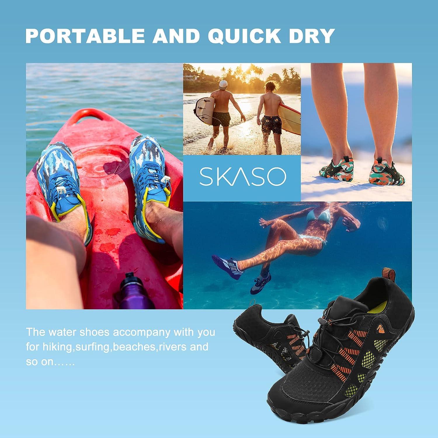 SKASO Water Shoes Men Women Barefoot Shoes Quick Dry Beach Aqua