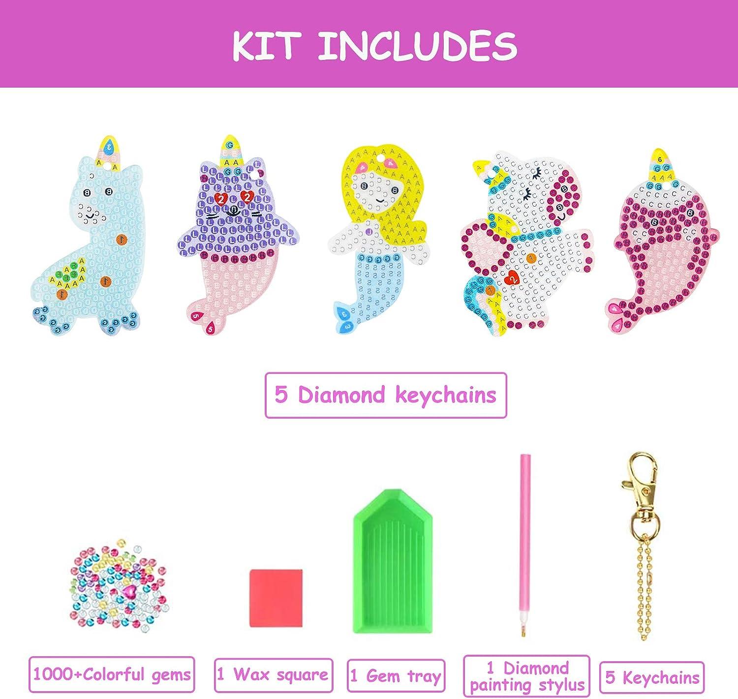 Arts and Crafts for Kids, Double Sided Diamond Art Key