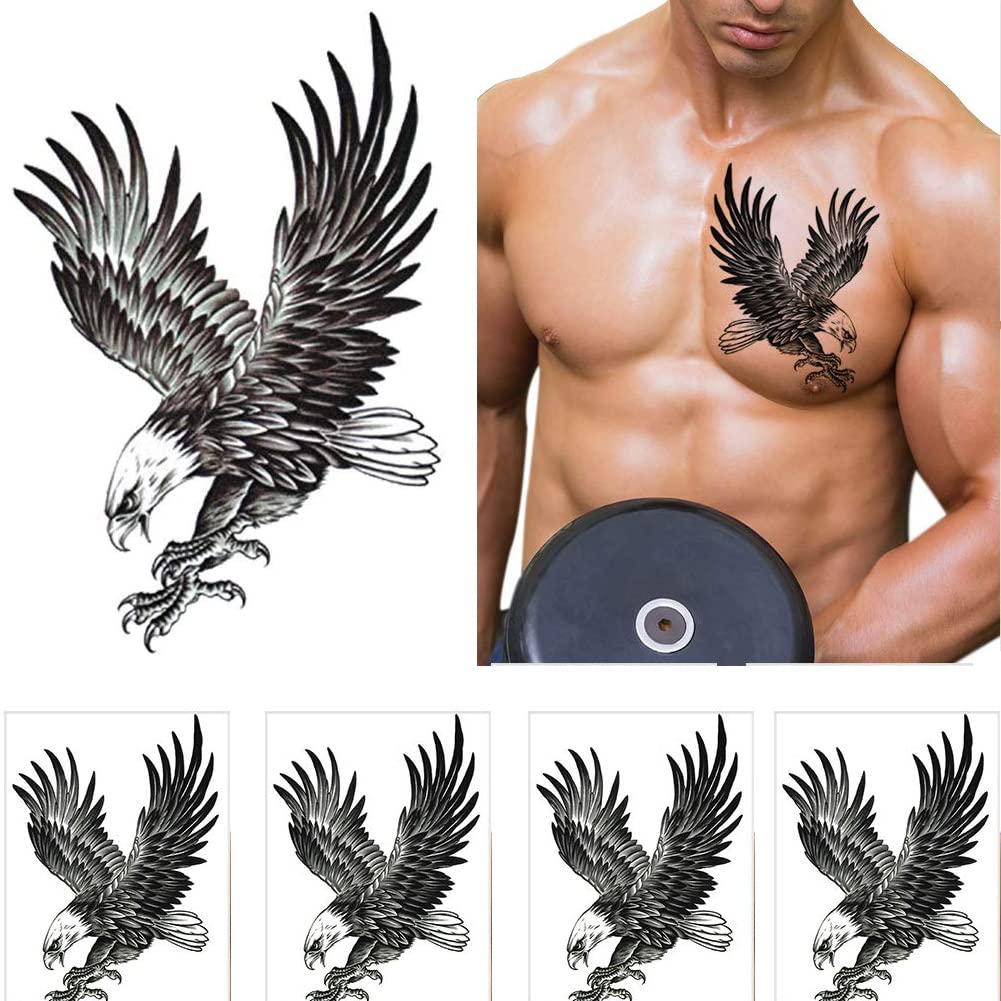 Amazon.com : AKOAK 2 Pcs Eagle Tattoo Sticker Waterproof Temporary Tattoo  Body Sexy Art Sticker Sweat Proof Men and Women (Black) : Beauty & Personal  Care