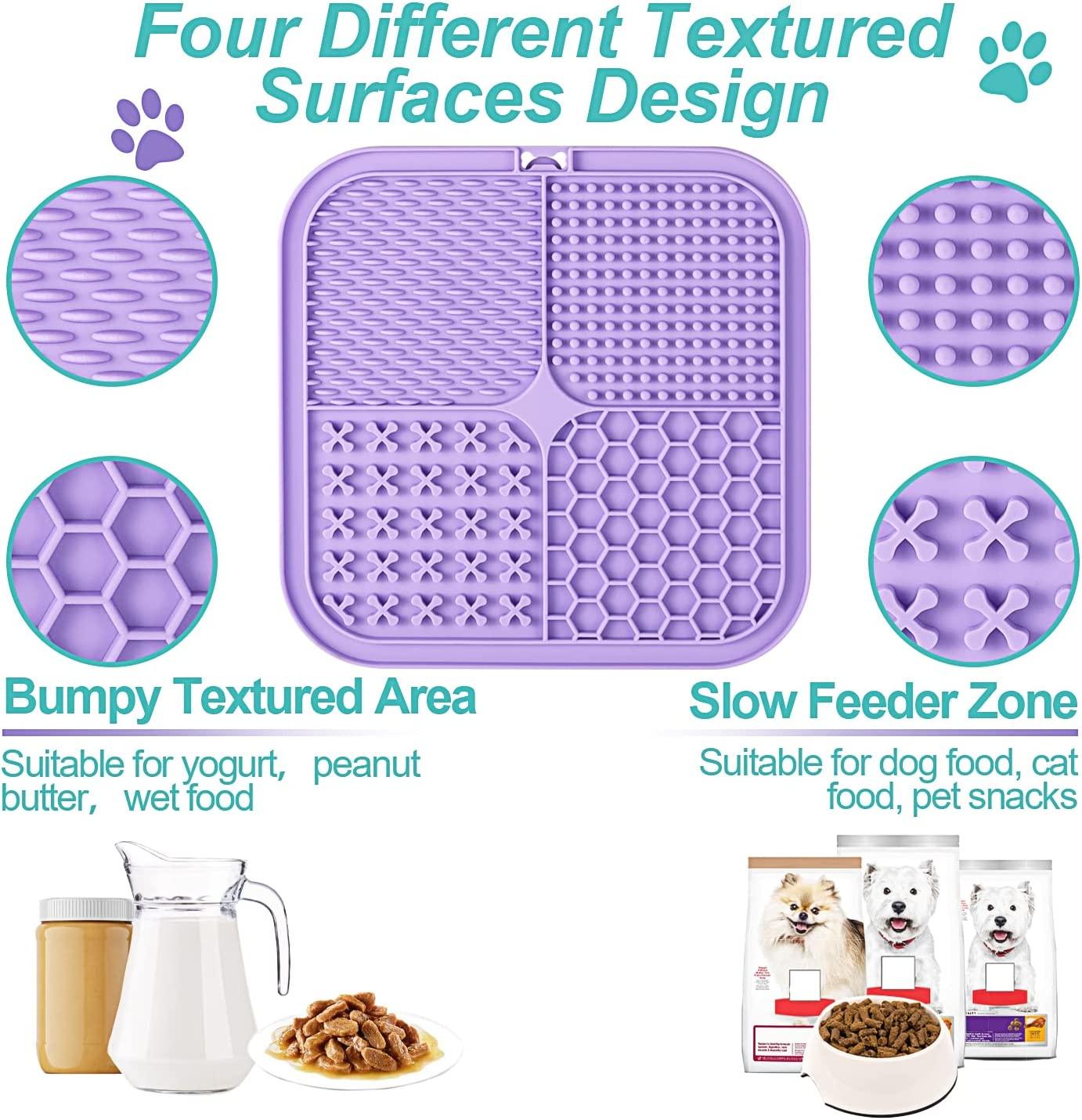 Licking Mat Slow Feeder for Dogs and Cats, Premium Lick Pad with Suction  Cups for Dog Anxiety Relief, Slow Feeder Dog Bowls, Bathing, Grooming and