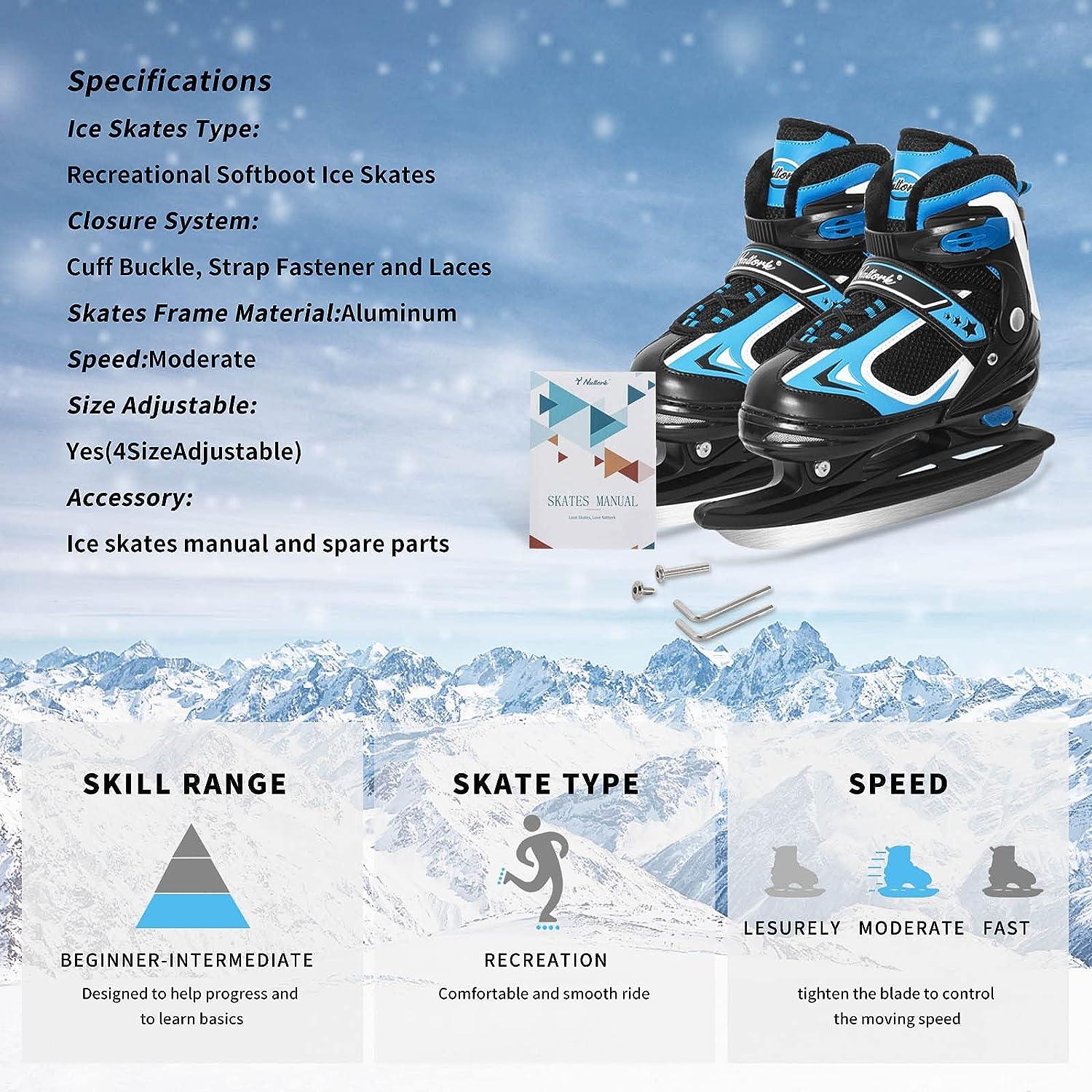 MammyGol Adjustable Ice Skating Shoes for Kids, Boys and Girls