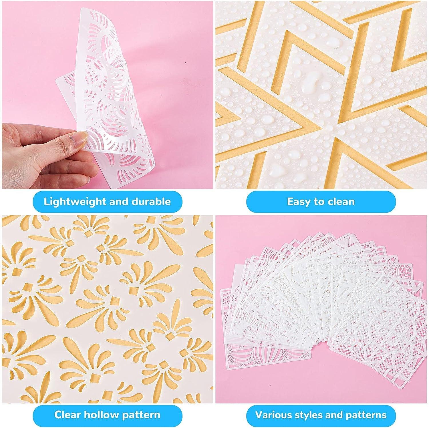 Geometric Stencils Painting Templates for Scrapbooking Cookie Tile  Furniture Wall Floor Decor Drawing Tracing DIY Art Supplies