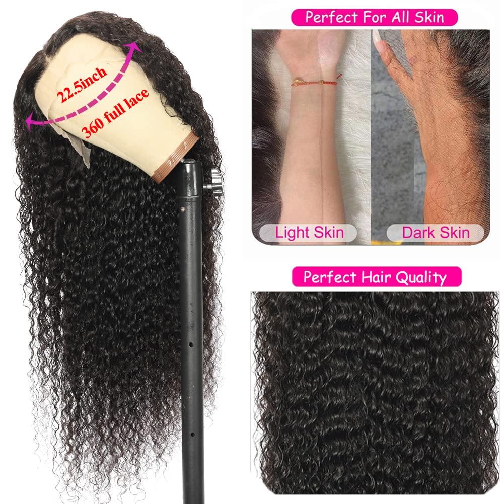Healthair 10A 360 Lace Front Wigs with Baby Hair Pre Plucked Deep Wave Lace  Front Wigs Human Hair 360 Lace Frontal Wig for Black Women Natural