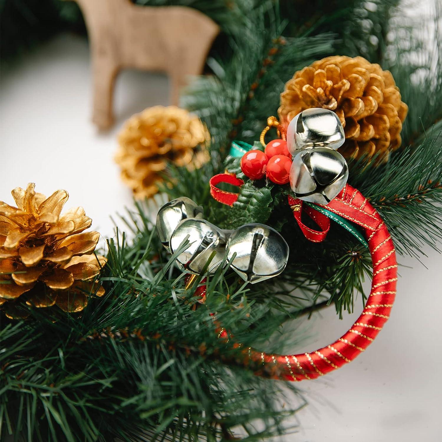 BigOtters Jingle Bells, Christmas Bells, 1 Inch Craft Bells Bulk DIY Bells  for Home Decoration, 50 Pcs, Silver