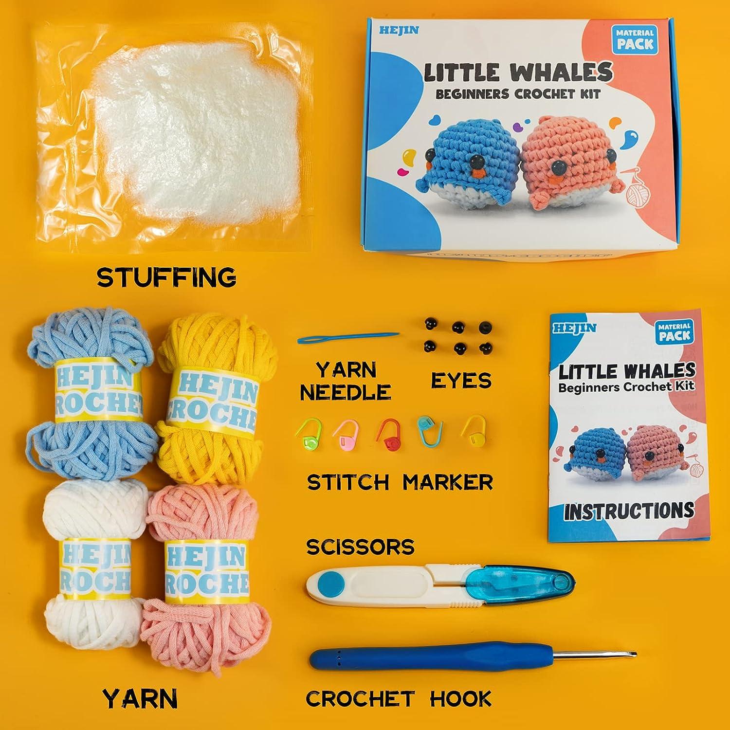  Beginner Crochet Kit, Animal crochet kit, Crochet Kit
