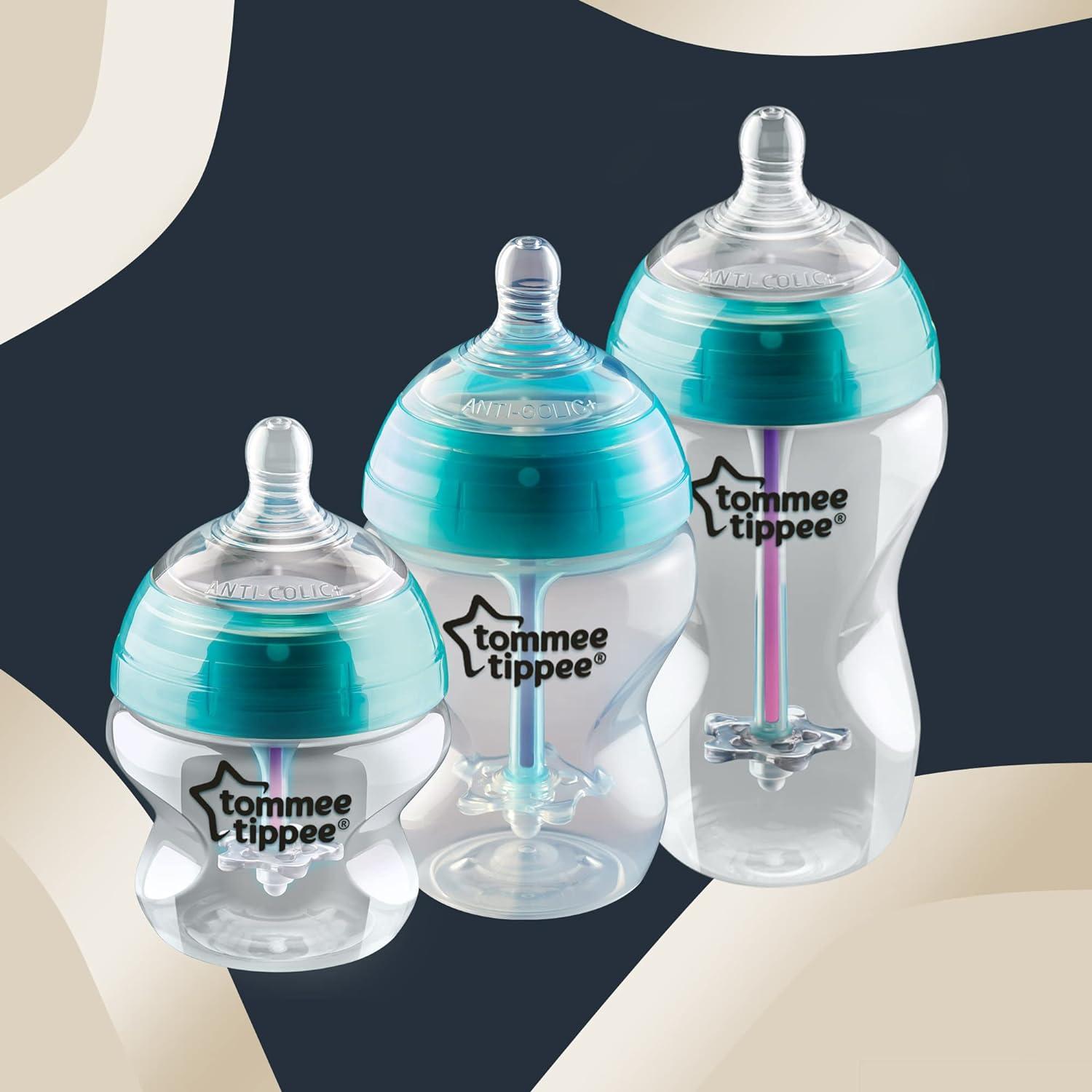 Tommee Tippee Closer to Nature Soft Feel Silicone Baby Bottle (9oz, 2  Count, Blue) 
