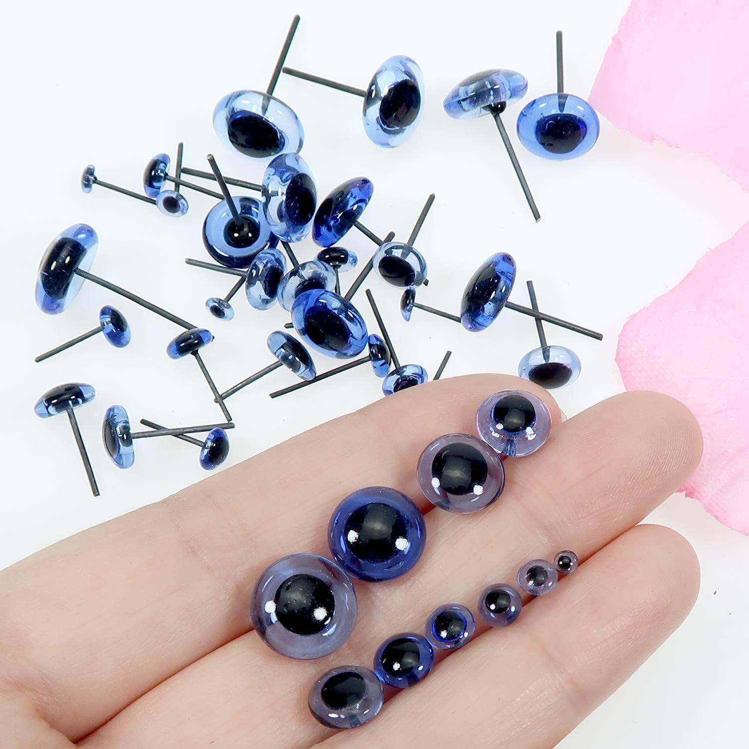 100pcs Brown Glass Eyes Kits Craft Eyes 3mm To 12mm For Doll Making Needle  Felting Crafts