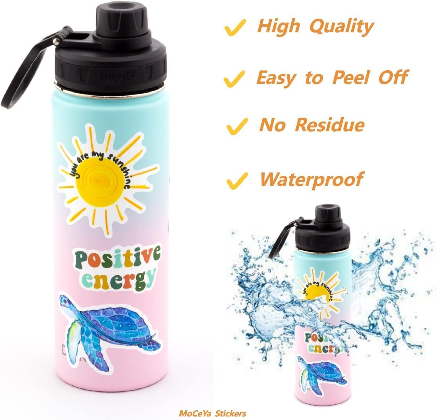 100 Pcs No-Repeating Stickers for Water Bottles, Waterproof Cute Bottle  Stickers