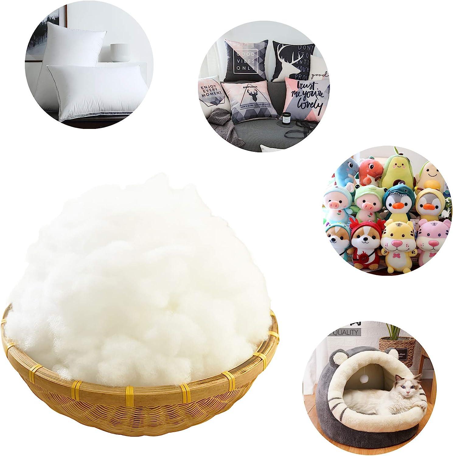 Premium Polyester Fiber Fill for Re-Stuffing Pillows, Stuff Toys, Quilts,  Paddings, Pouf , Fiberfill, Stuffing, Filling White (3 LB / 1360 Grams )