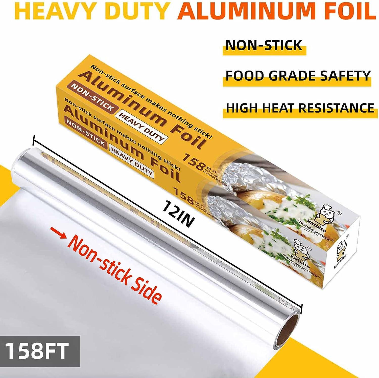 Aluminum Roll Tin Foil Heavy Duty Aluminum Foil Sheets, Non-stick Tinfoil Aluminum  Roll, Grilling Aluminum Foil Sheets