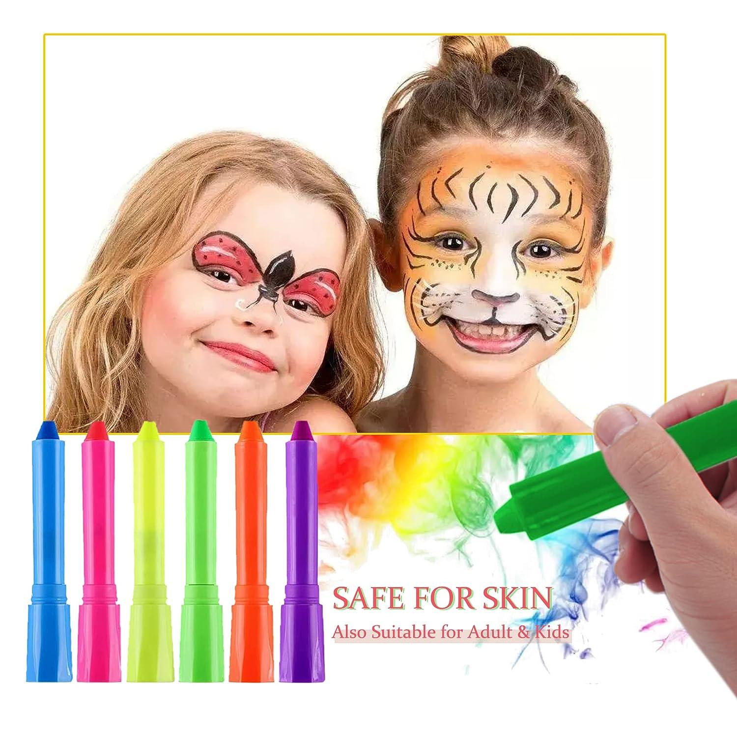  10 Color Glow in Dark Face Body Paint for Kids Adult