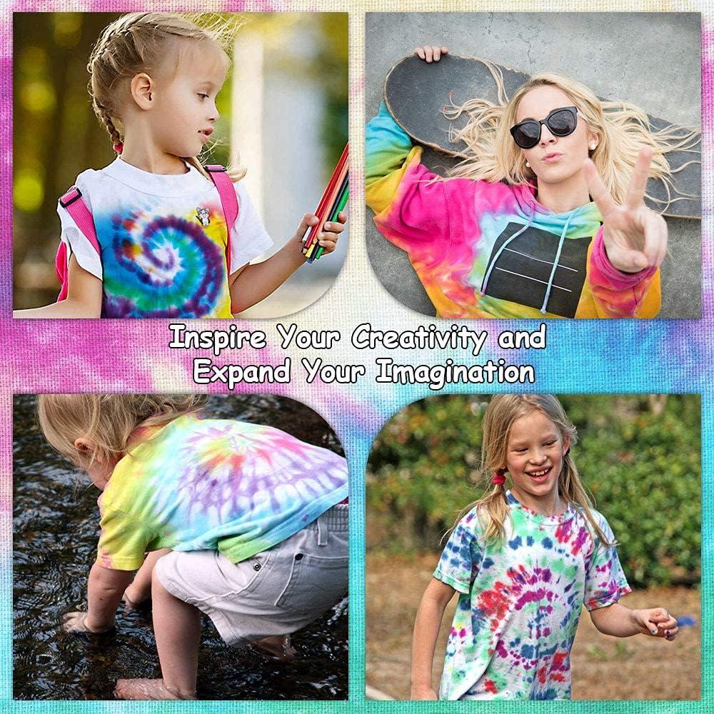 Tie-Dye Kit,15 Colors Tye-Die Kits for Kids and Adults, 148Piece Include 2  Pair of Socks, Gloves, Rubber Bands and Tablecloths for DIY Fashion Party  Group Activity 