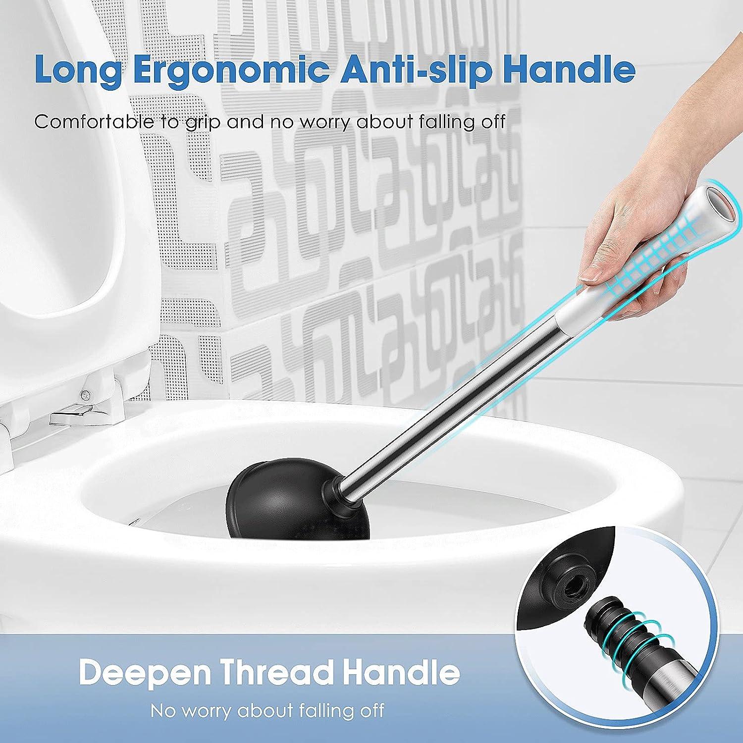 Huanianshe Toilet Plunger with Holder, Hideaway Plungers for Bathroom, –  HeartFlowing