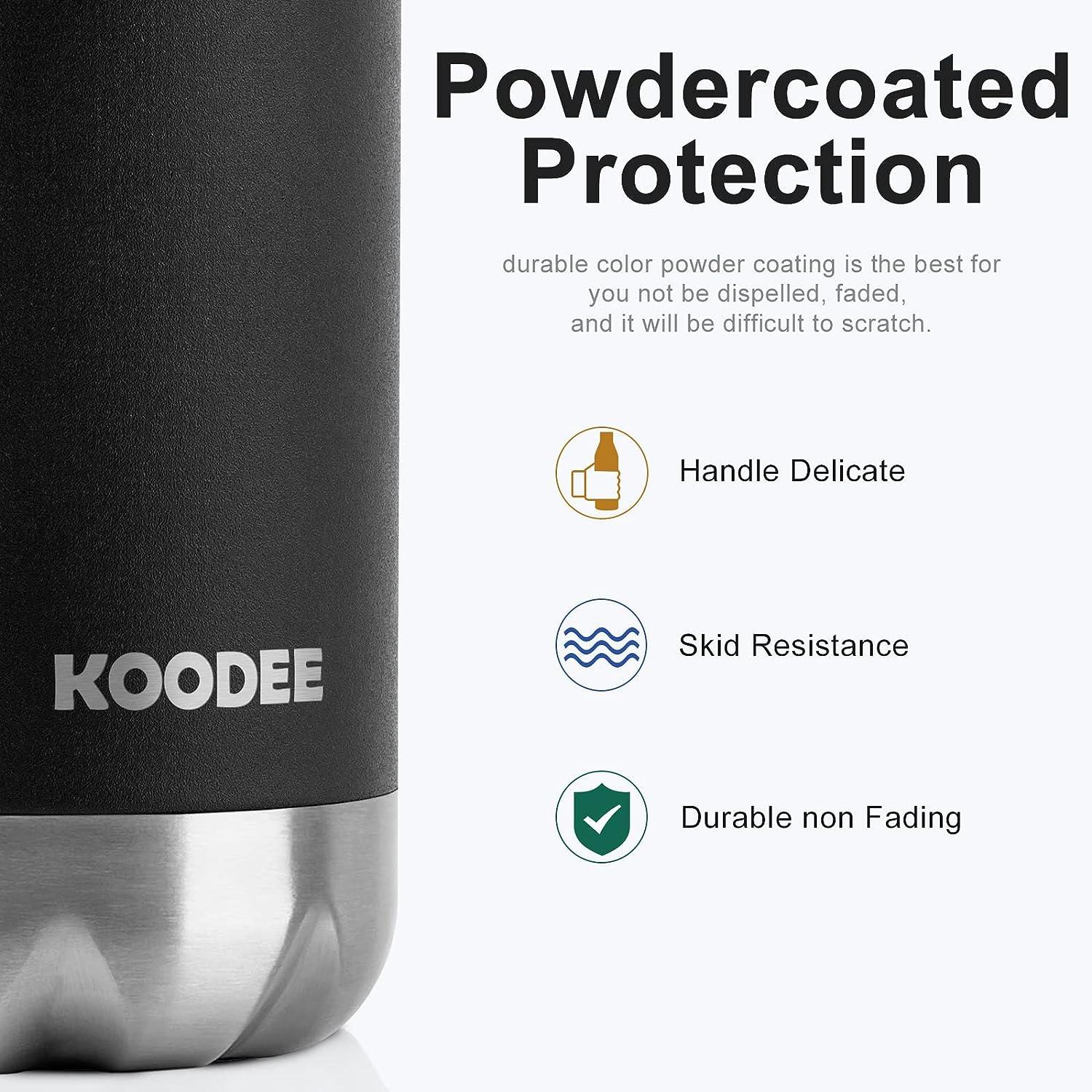  koodee Kids Water Bottle 16 oz Stainless Steel Double