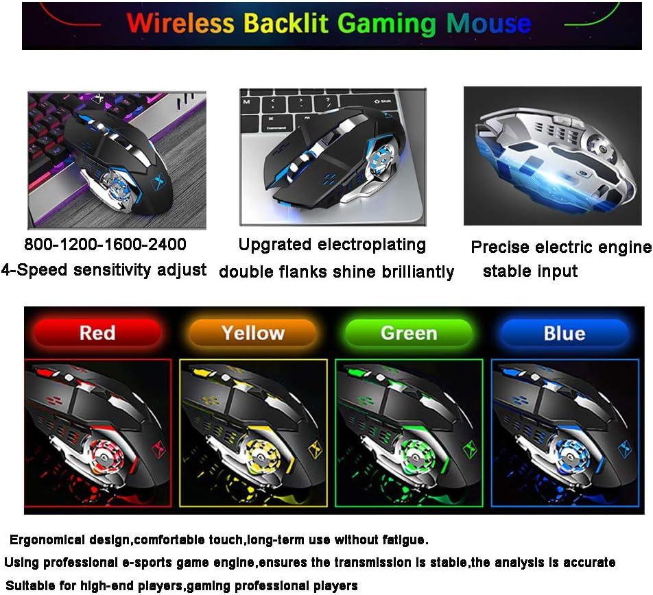 Rechargeable Keyboard Mouse Combo Backlit 2.4G Wireless Gaming