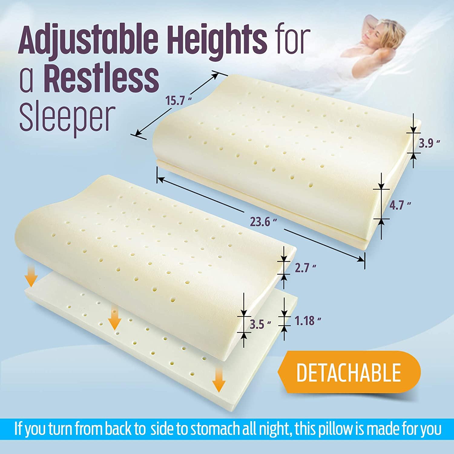  Aeris Knee Pillow for Side Sleepers -%100 Memory Foam