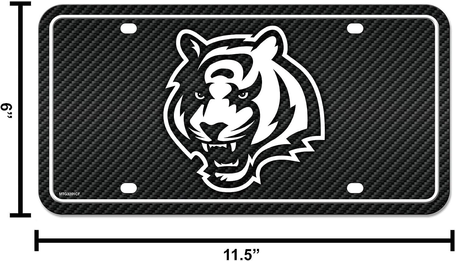 : Rico Industries NFL Cincinnati Bengals License Plate Metal,  Team Color, One Size : Sports & Outdoors