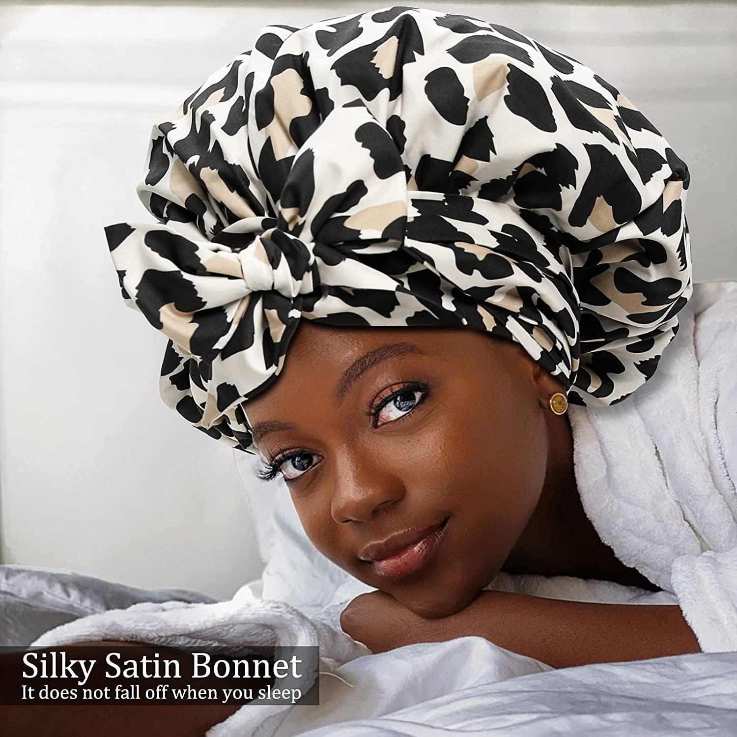  Satin Bonnet Silk Bonnet Hair Bonnet For Sleeping Satin Bonnet  For Hair Bonnets For Women Silk Bonnet For Natural Hair : Beauty & Personal  Care