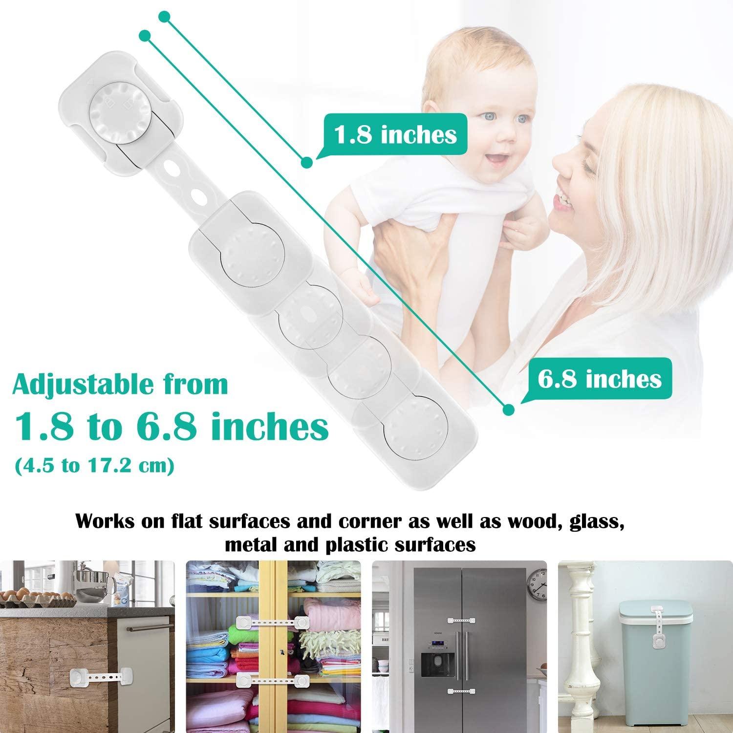 ATB 2 Children Toilet Seat Appliance Drawer Lock Baby Proof Safe Cabinet Door Fridge