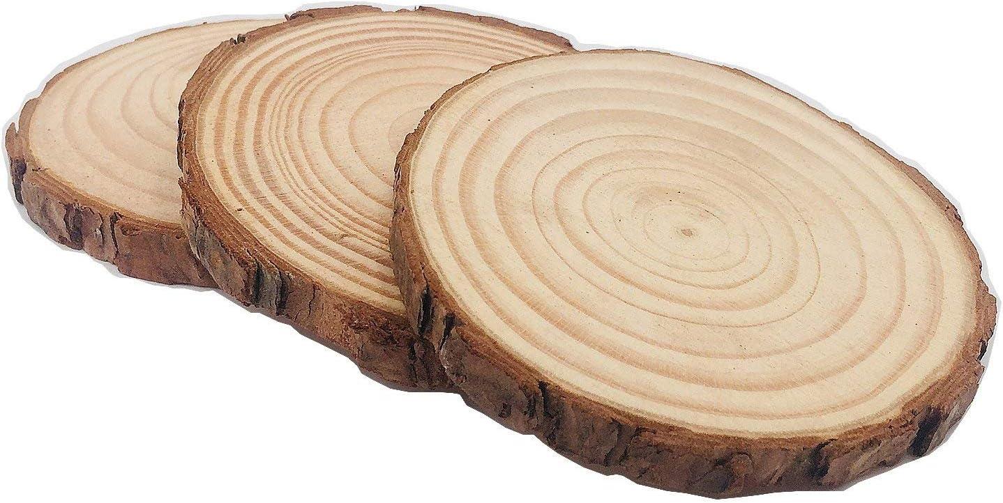 20 Wood Slices 6 8 Cm Rustic Wood Rounds 3 Inch Wood Slices Wood Slice  Christmas Ornaments Blank Wood Slices for Crafts 