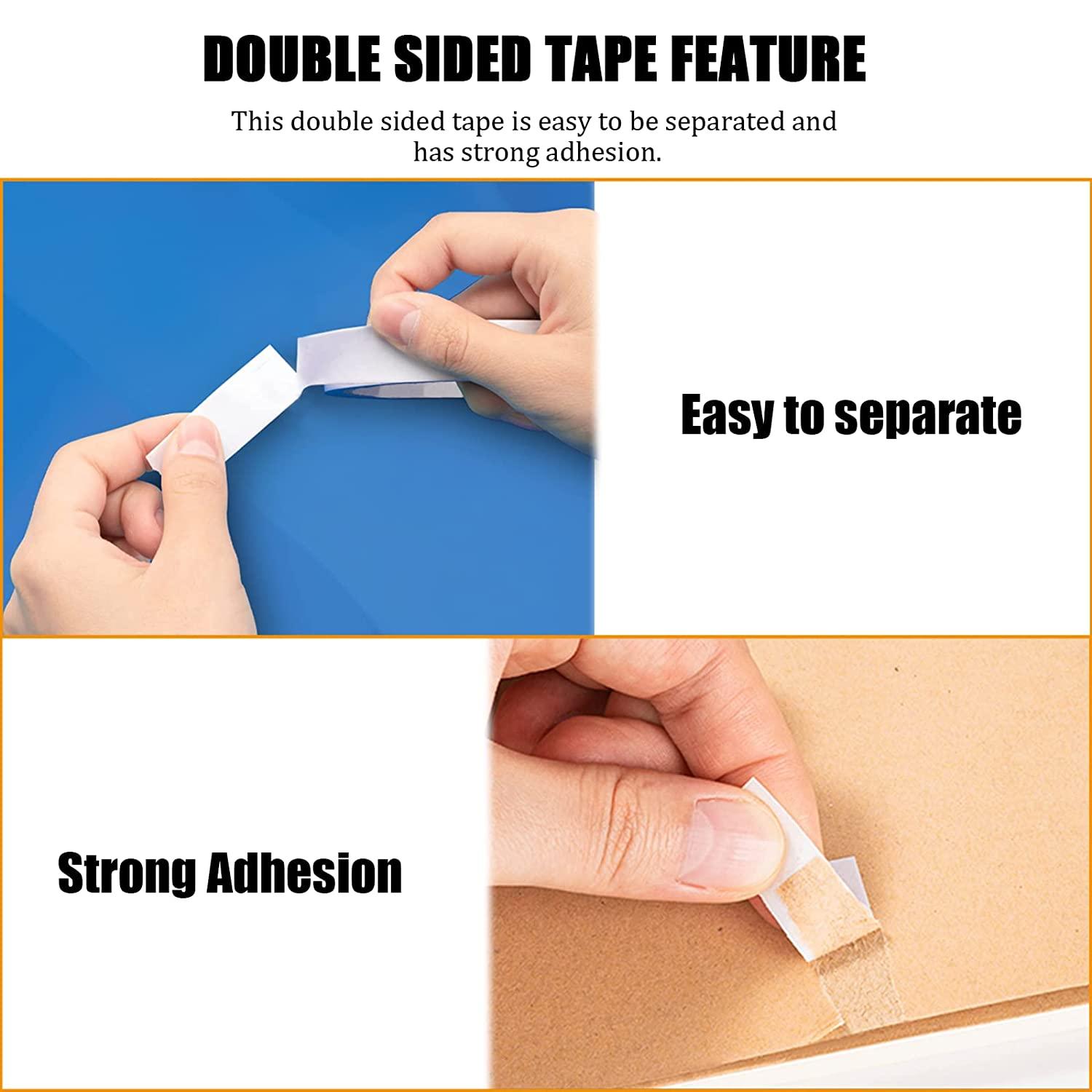 236 Yards Double Sided Tape for Crafts, 6 Rolls Adhesive Tape Double Sided  Tape For Gift Wrapping (1/4, 1/3, 1/2) 