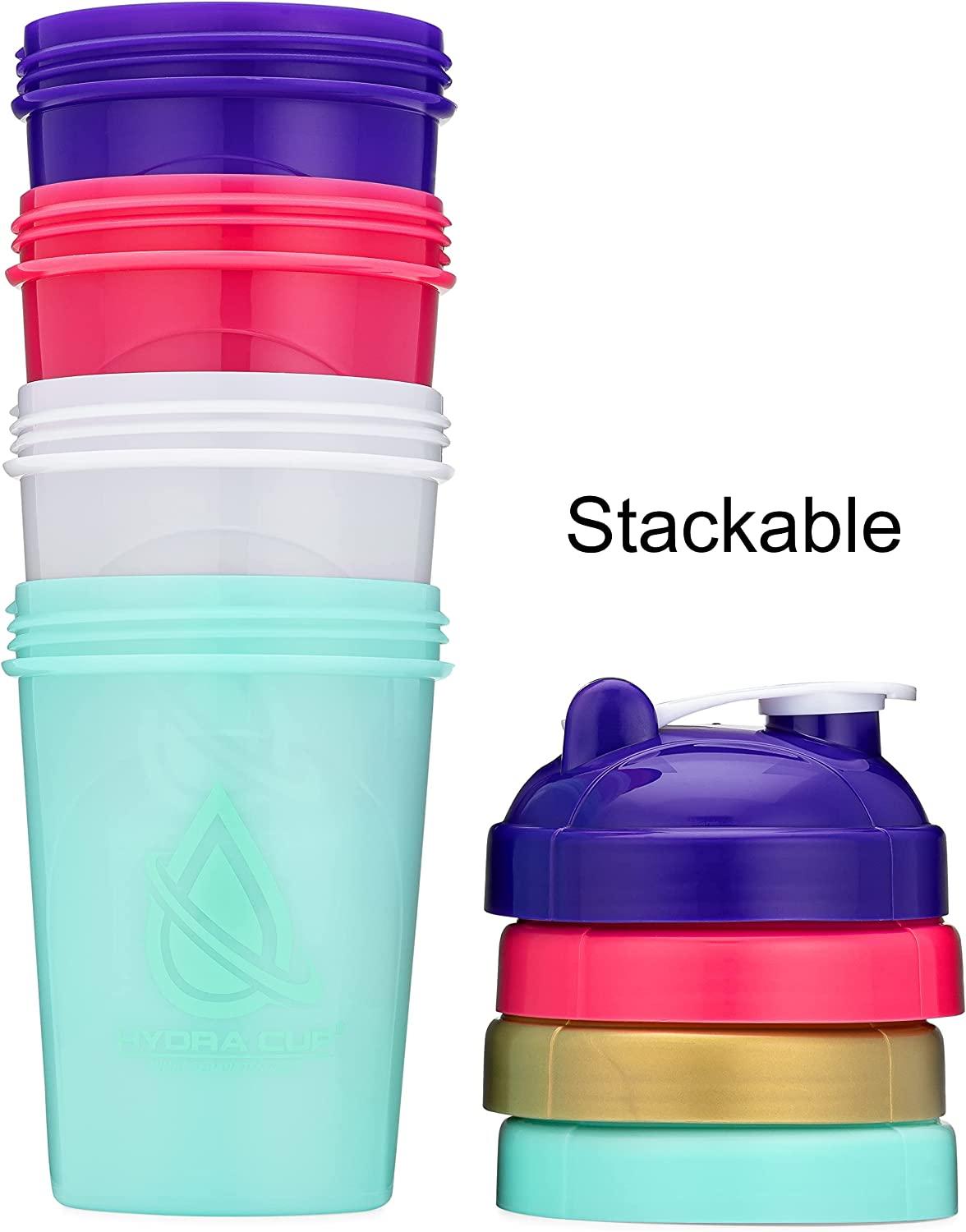 HYDRACUP 20-Oz Shaker Cups  Protein Shaker 4-Pack w/ Wire Whisk