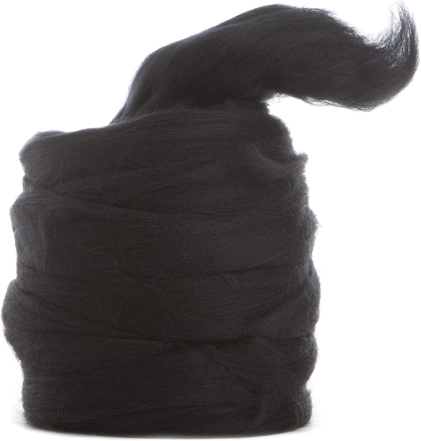 2 lbs Black Chunky Yarn,Merino Wool,Super Chunky Yarn,Bulky Yarn Extra  Giant Yarn DIY Arm Knit Merino Yarn,Roving Yarn