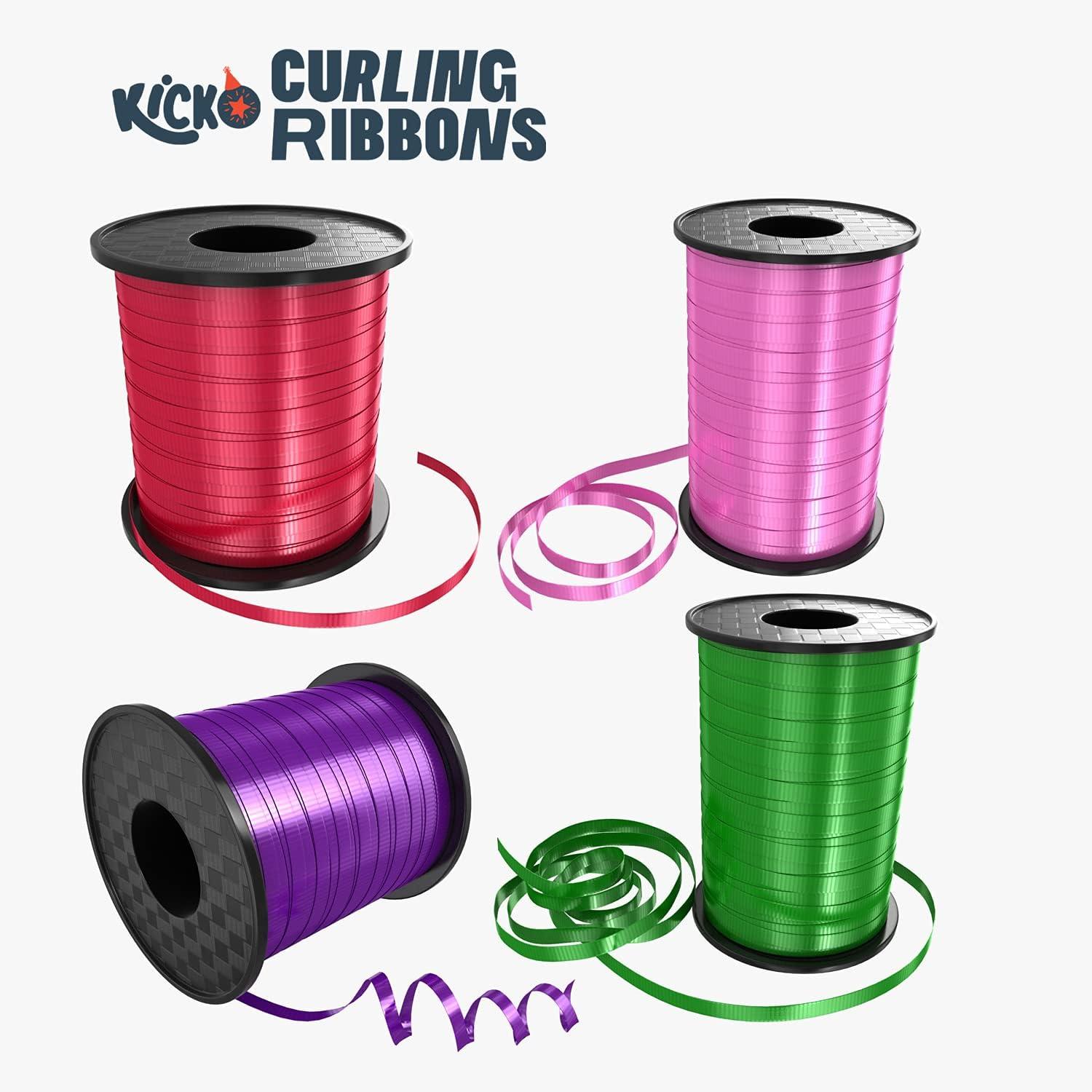 Kicko Curling Ribbon - Colorful Assorted - 12 Pack - 720 Ft Total - for  Florist Flowers Arts and Crafts Hair School Girls Fabric Ribbon Balloons  Holidays Birthdays