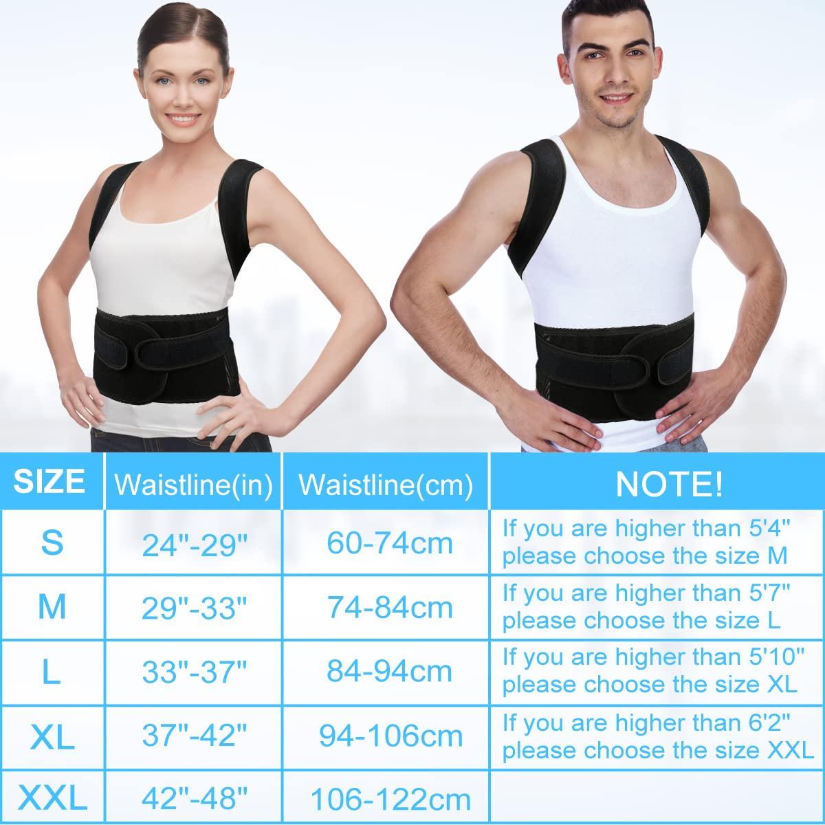 Posture Corrector for Men and Women | Back Brace for Lumbar Support and  Pain Relief | Improve Posture with Comfortable Breathable Material