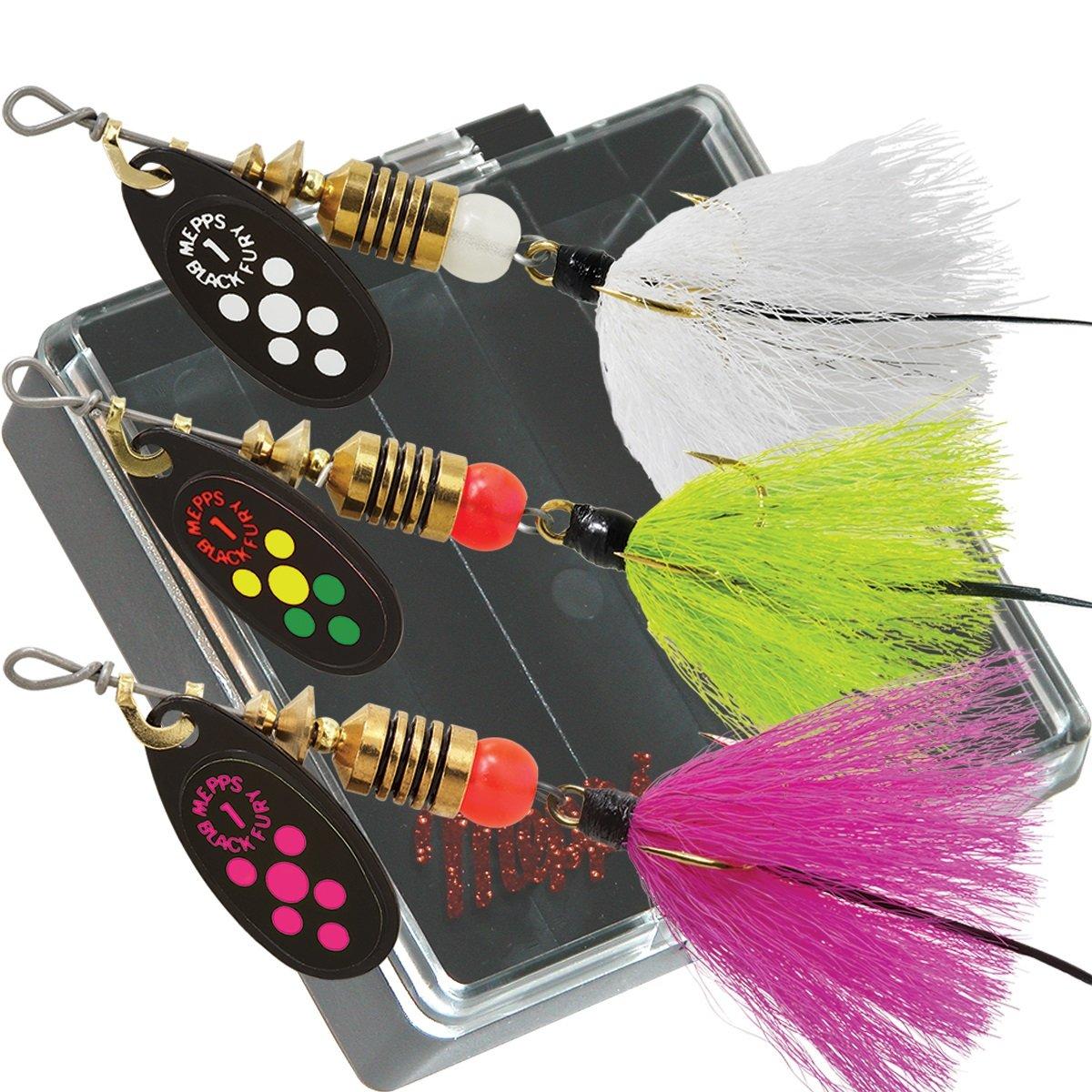 Mepps Black Fury Dressed Trout Fishing Lure Pocket Pack