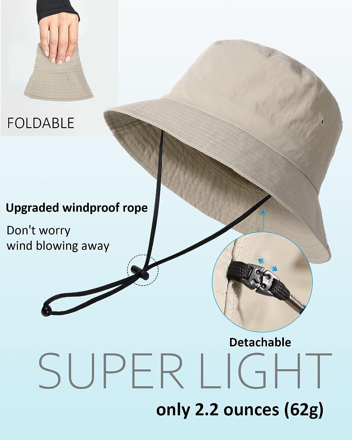 Fishing Hat, UPF50+ Wide Brim Sun Hat for Men Women, UV Protection Hiking  Beach Bucket Hats Summer Safari Hat