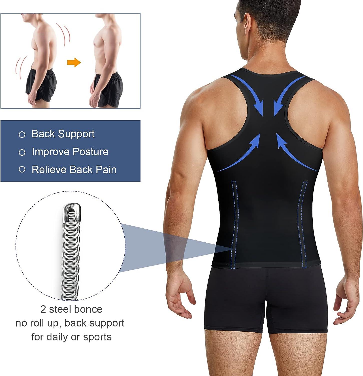 Men Slimming Body Shaper Vest Compression Shirt Tummy Control Shapewear  Belly Shaper Gym Workout Tank Top Athletic Sports Wear